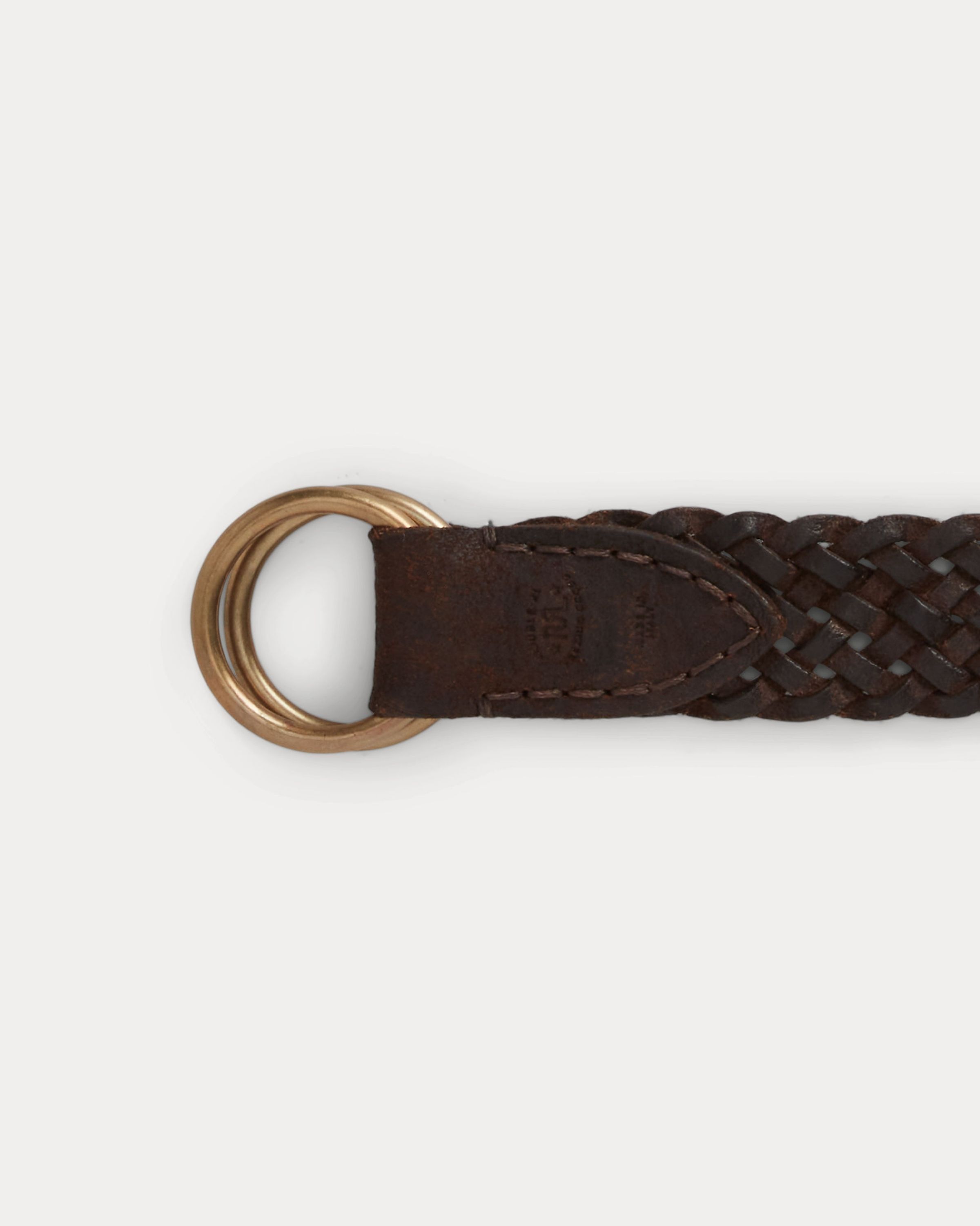 RRL Braided Leather Belt Dark Brown Belts Men