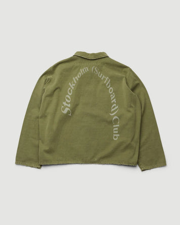 Stockholm Surfboard Club Club Overshirt Military Green Shirt L/S Men