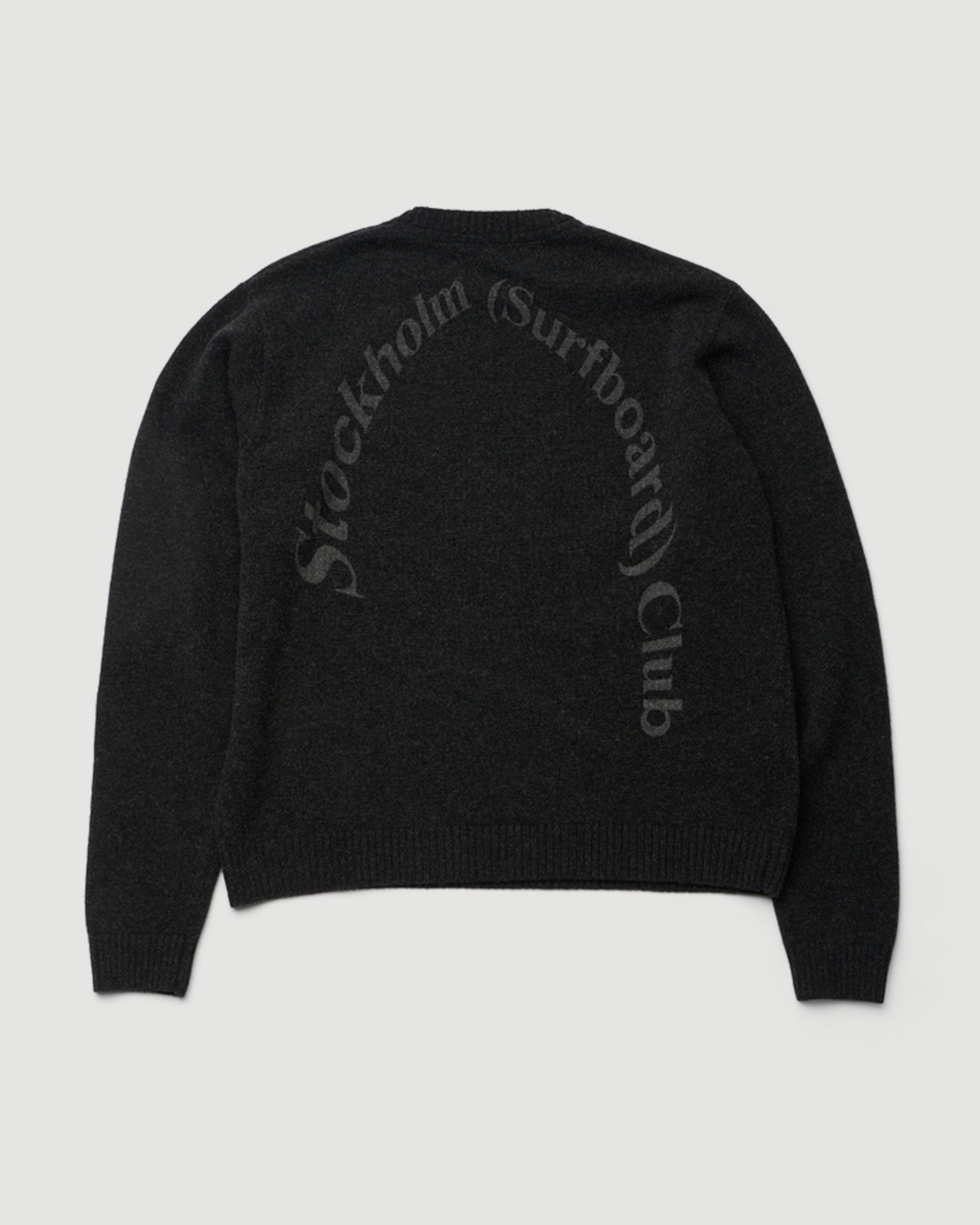 Stockholm Surfboard Club Knit Sweat Black Knitwear Men