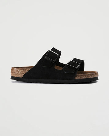 Birkenstock Arizona Black Narrow Suede Shoes Leather Unisex