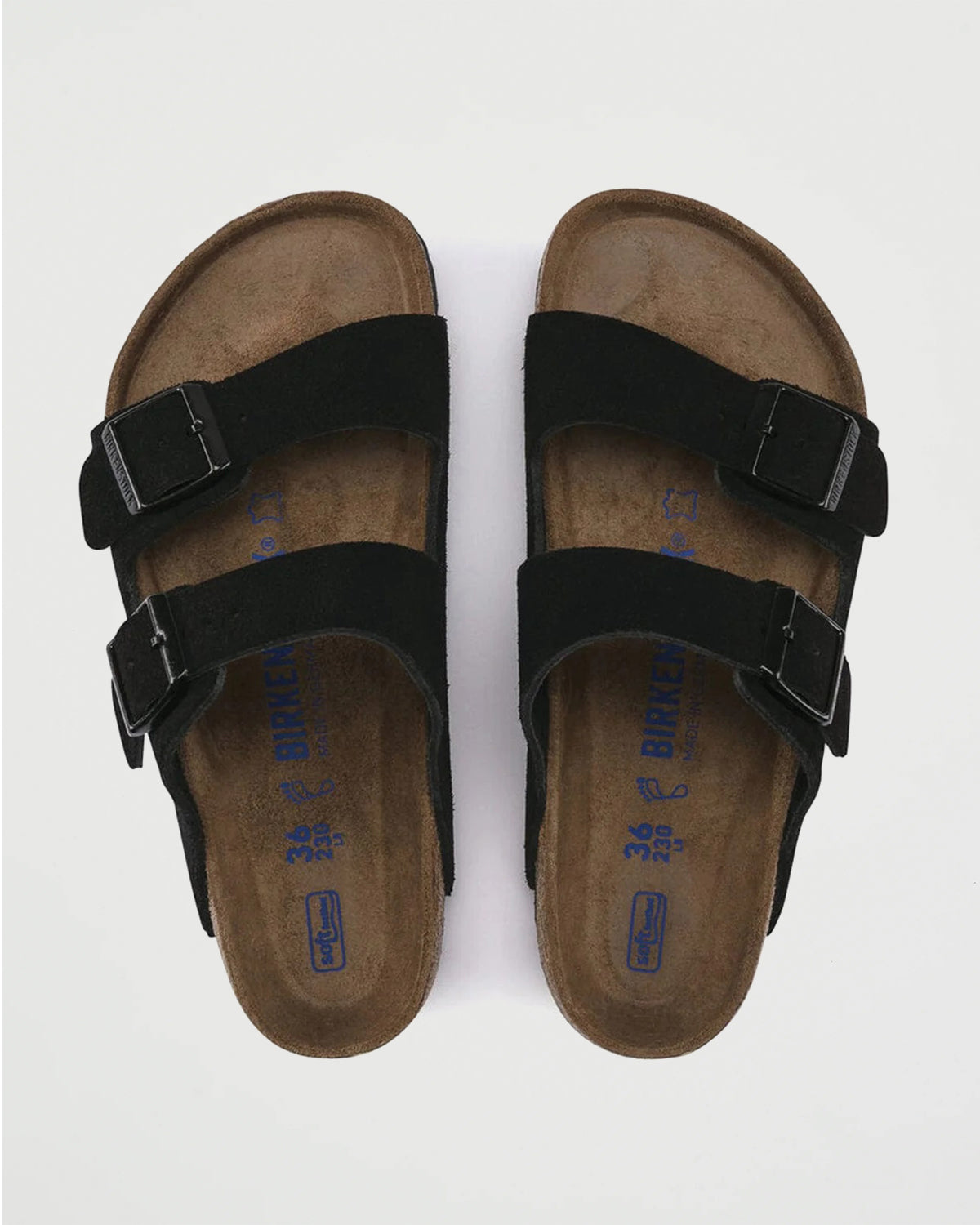 Birkenstock Arizona Black Narrow Suede Shoes Leather Unisex