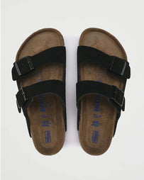 Birkenstock Arizona Black Narrow Suede Shoes Leather Unisex