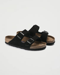 Birkenstock Arizona Black Narrow Suede Shoes Leather Unisex