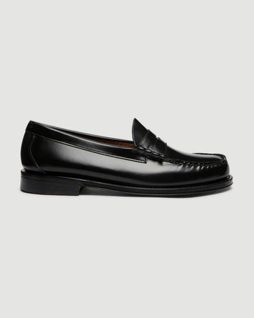 G.H. Bass Weejuns Larson Black Leather Loafer Shoes Leather Men