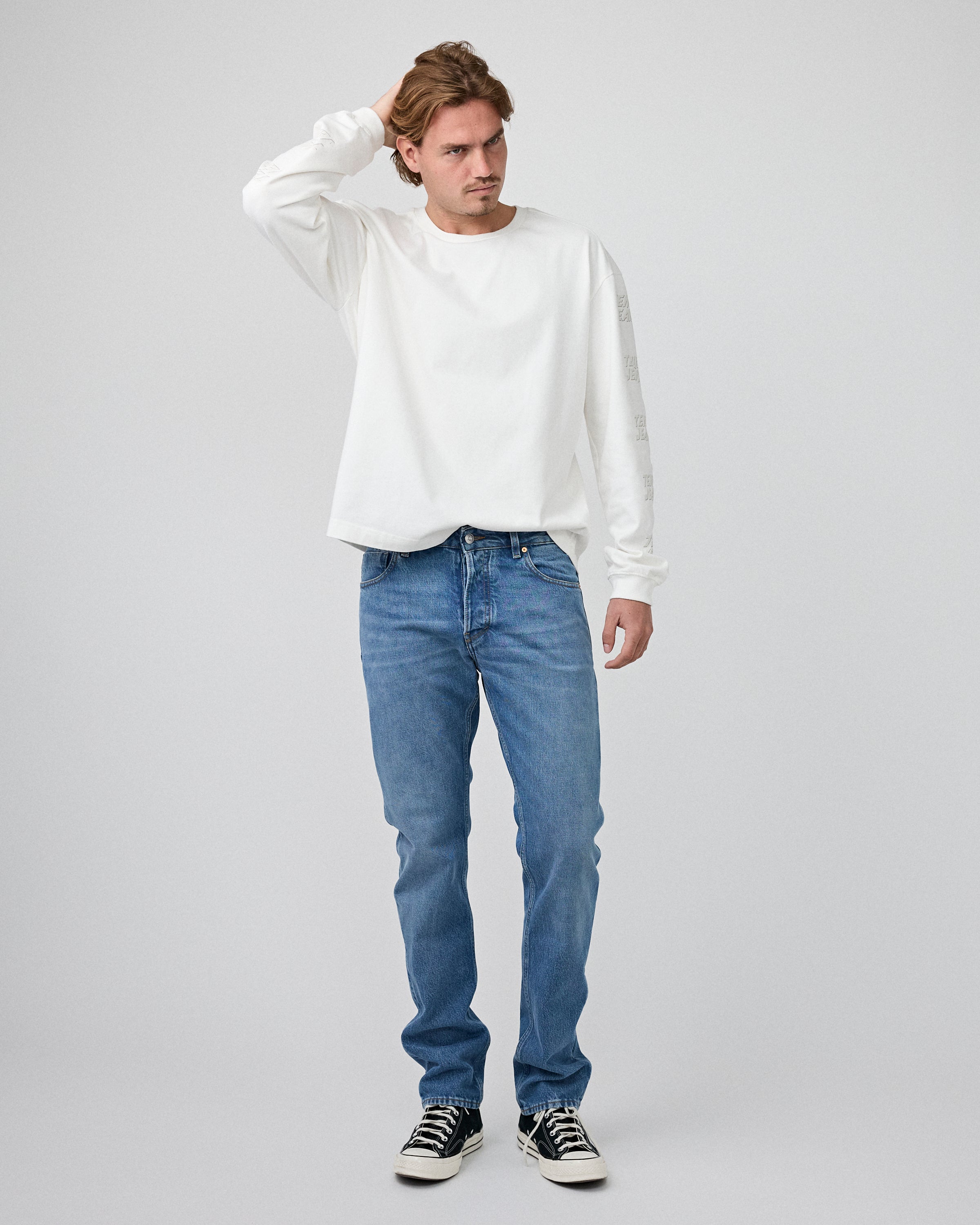 Tenue. Brad T-Shirt Vintage White Print T-shirt L/S Men