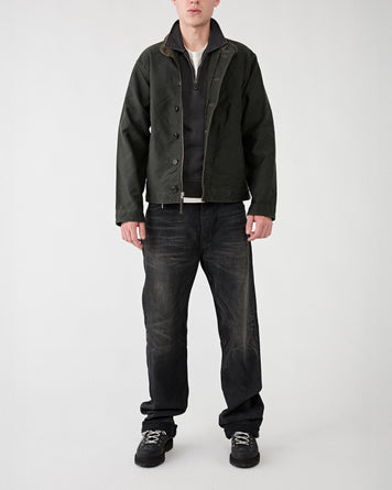 RRL Bower Deck Lined Bomber Vintage Black JKT Short Men