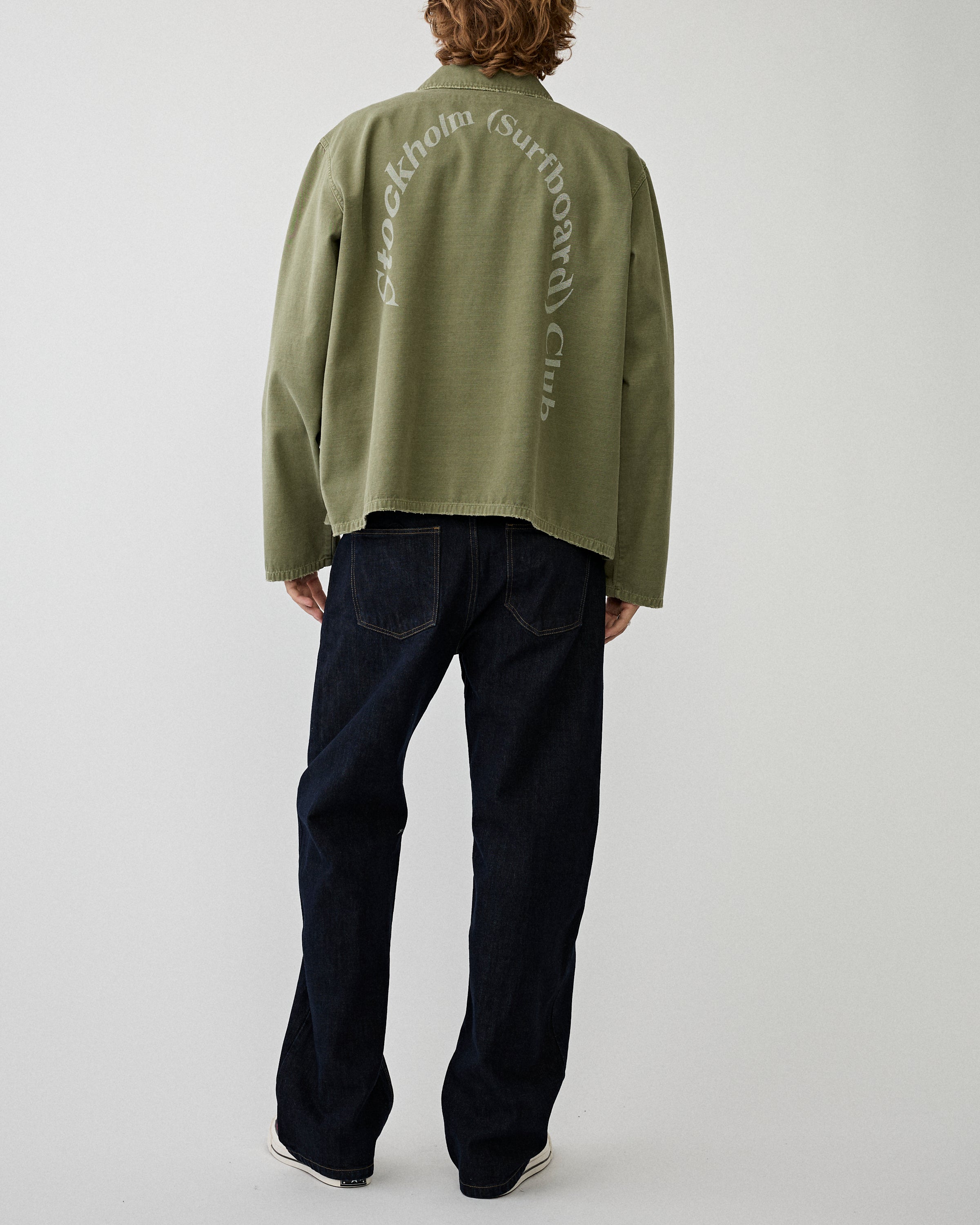 Stockholm Surfboard Club Club Overshirt Military Green Shirt L/S Men