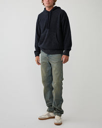 Roberto Collina Cappuccio Hoodie ML Navy / Grigio Knitwear Men