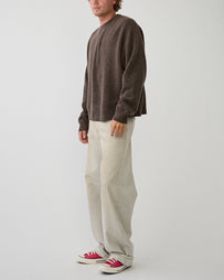 Yacaia Y-0013 Merino/Cashmere Sweater Dark Brown Knitwear Men