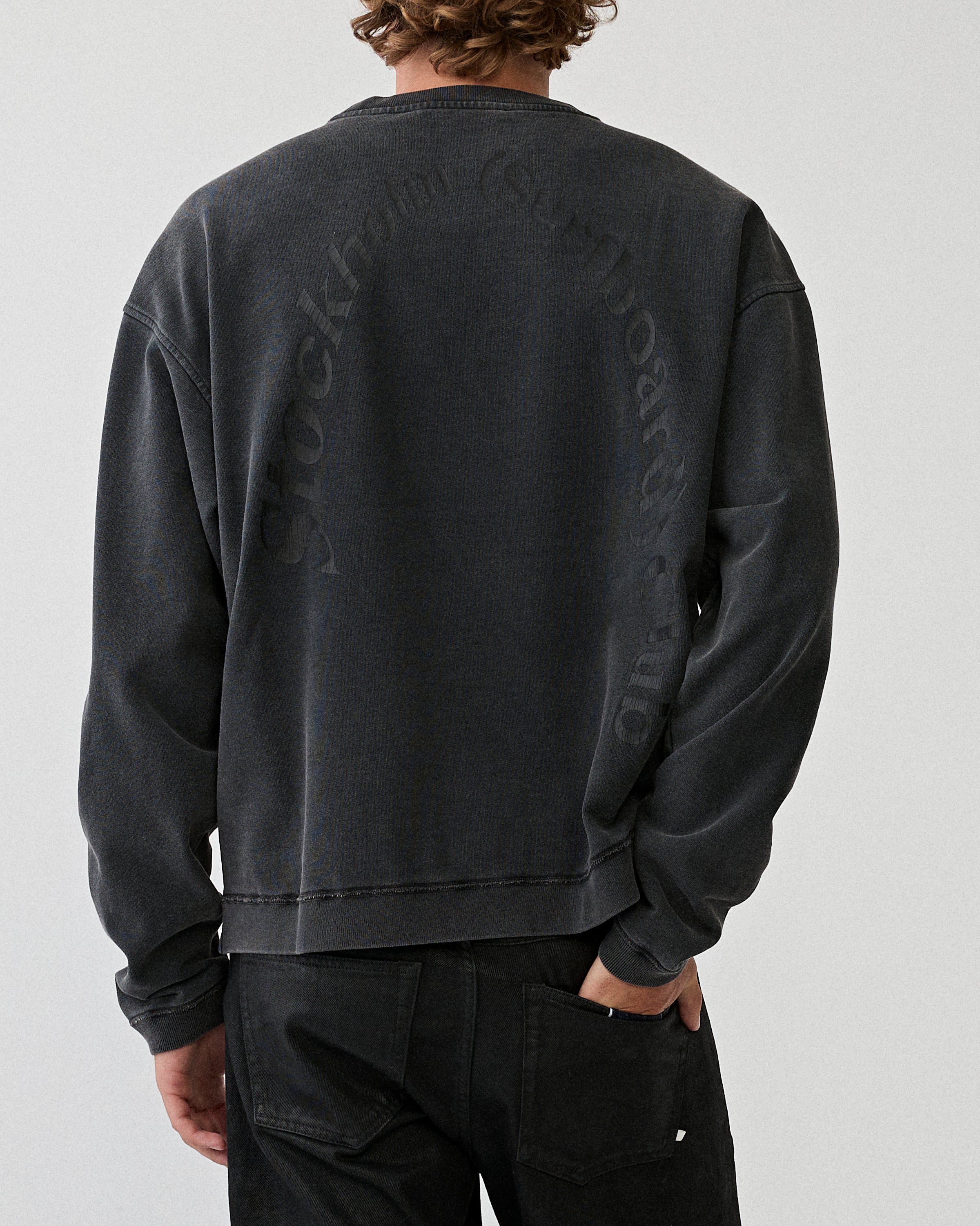 Stockholm Surfboard Club Benny Sweater Faded Black Sweater Men