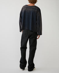 SECOND/LAYER Skull Crush Trasher Longsleeve Black T-shirt S/S Men