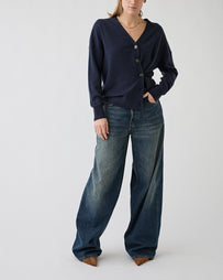 RAFF Merino Cashmere Cardigan Ink Knitwear Women