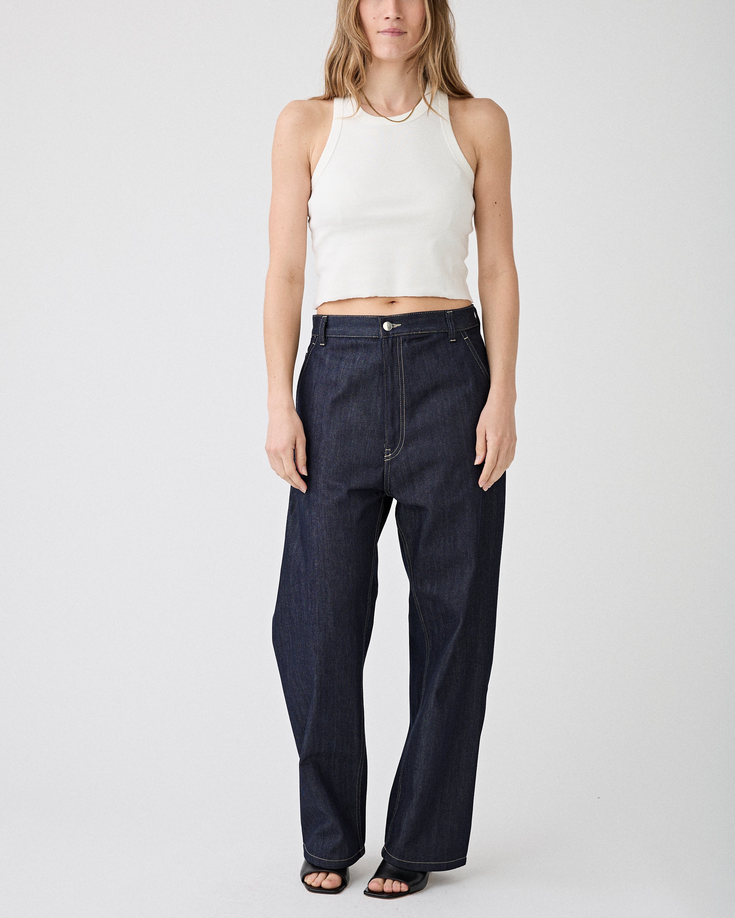 Sofie D'Hoore Cropped Casual Pants Midnight Denim Women