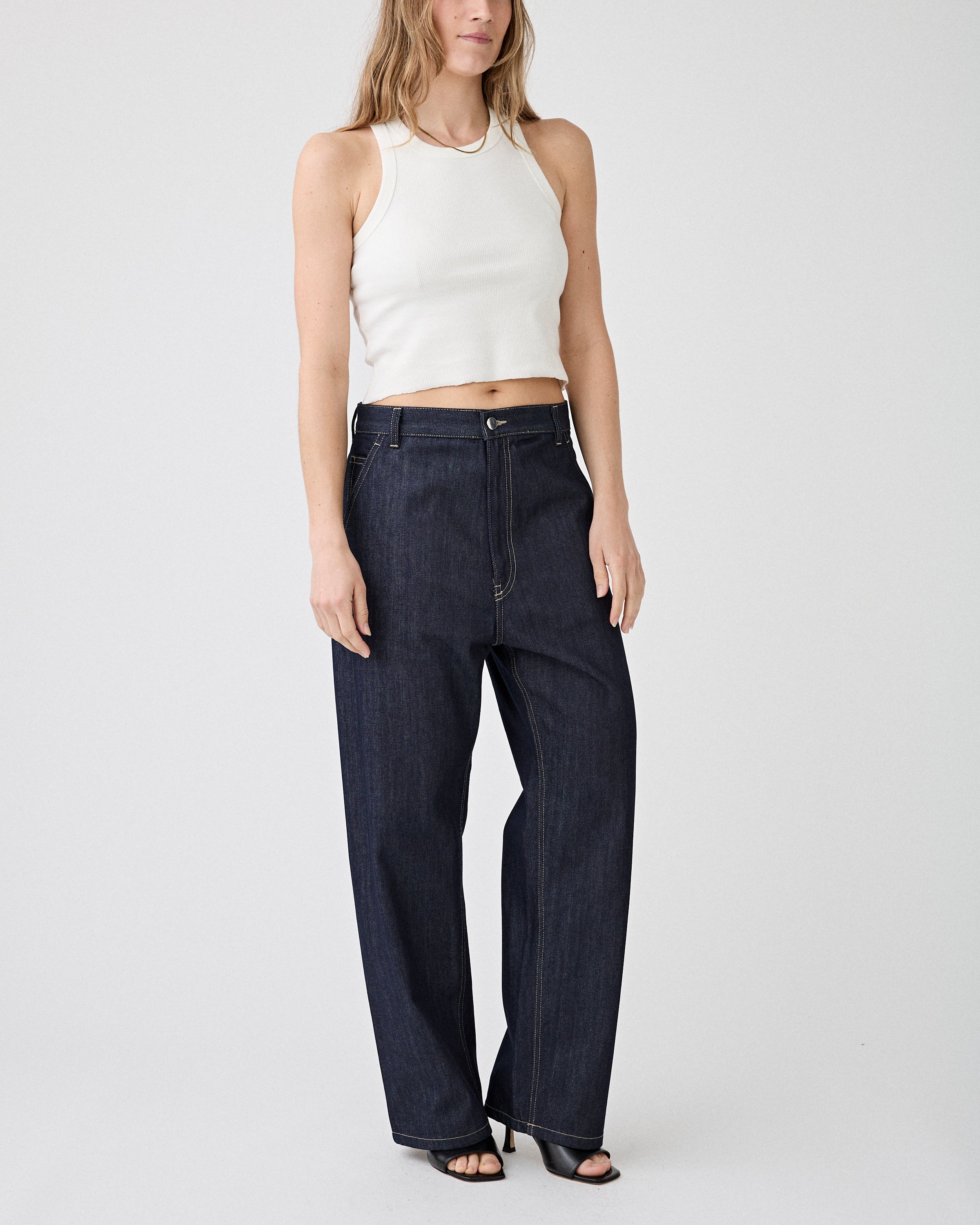 Sofie D'Hoore Cropped Casual Pants Midnight Denim Women