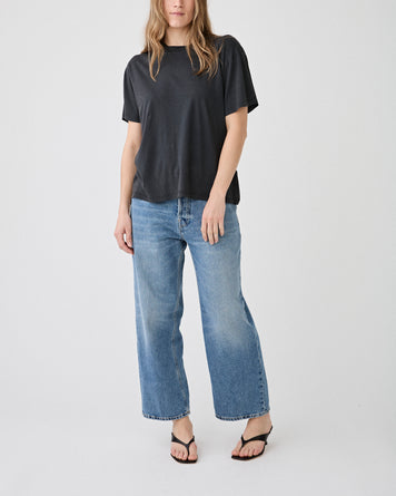 6397 Boy Tee Faded Black T-shirt S/S Women
