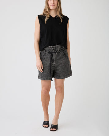 6397 Twisted Vest Jet Black Sweater Women