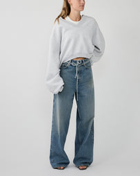 Tenue. Quinn V-Neck Sweat Light Grey Melange Sweater Women