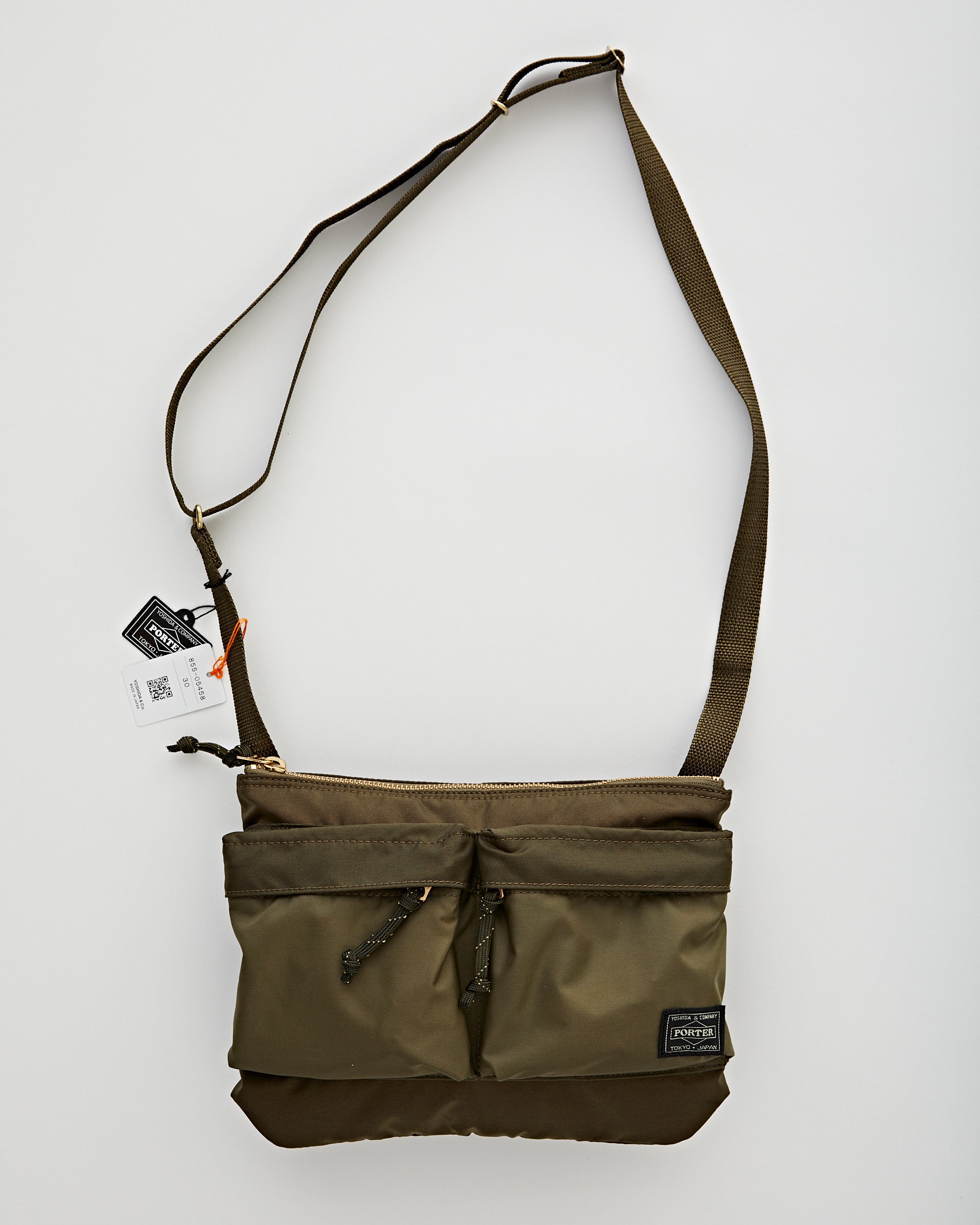 Porter Yoshida Force Shoulder Bag Olive Drab (Small) Bags Unisex