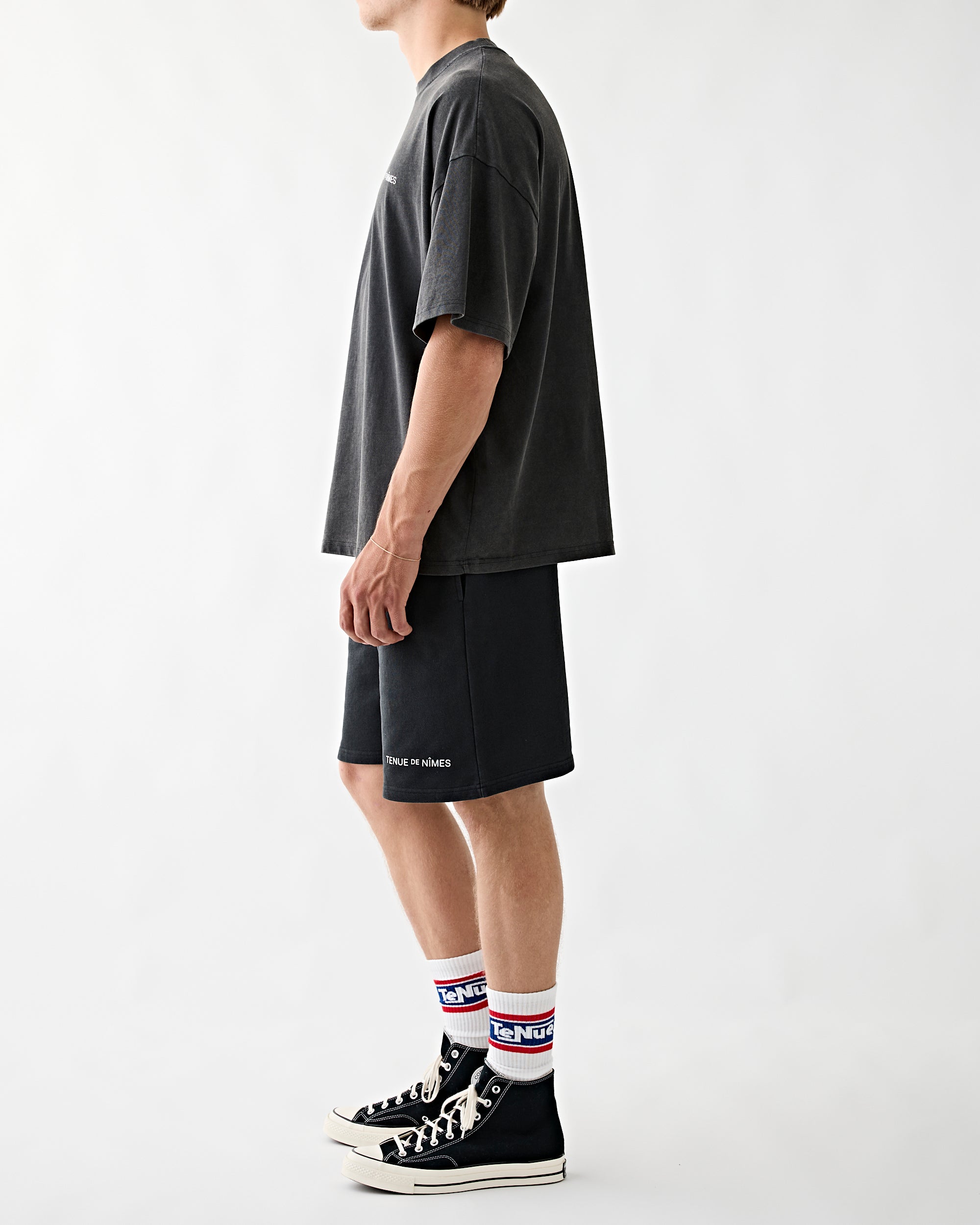 Tenue de Nîmes Matty Sweatshorts Vintage Black Shorts Men