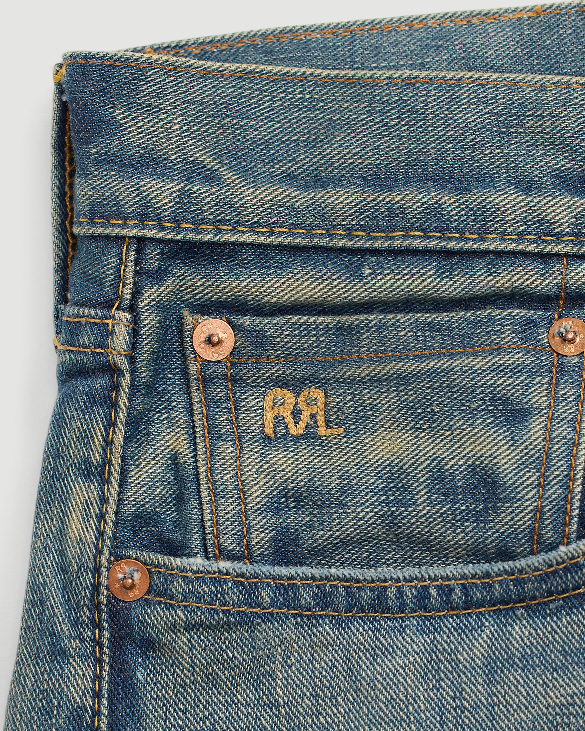 RRL Straight Leg Full Length Straight Milner Wash Denim Men