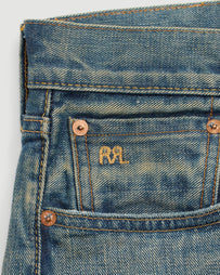 RRL Straight Leg Full Length Straight Milner Wash Denim Men
