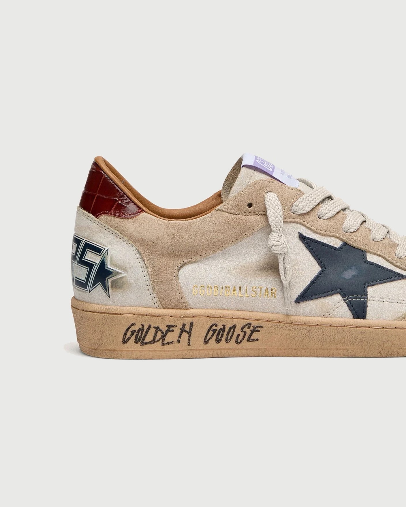 Golden Goose Ballstar Leather Upper White & Blue Star Shoes Sneakers Men