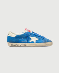 Golden Goose Super-star Suede Upper Blue & White Star Shoes Sneakers Men