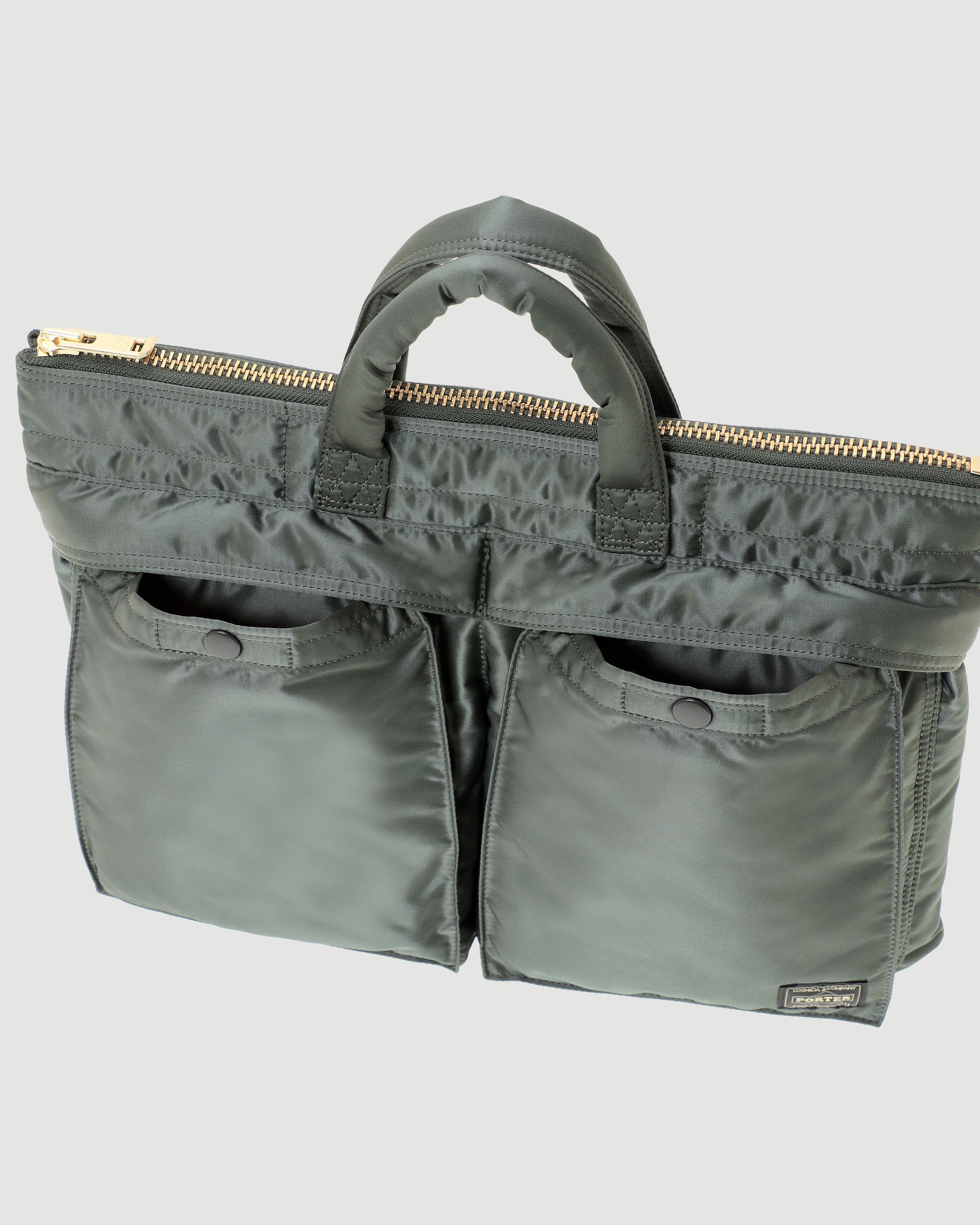 Porter Yoshida Tanker Short Helmet Bag (S) Sage Green Bags Unisex