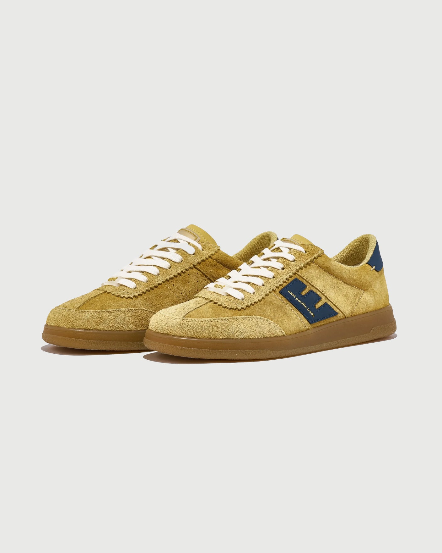 East Pacific Trade Santos Yellow Navy Suede Shoes Sneakers Unisex
