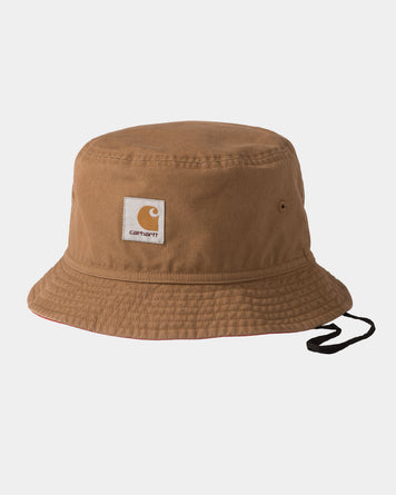 Carhartt WIP Heston Bucket Hat Hamilton Brown/ Cherry Headwear Unisex
