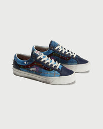 Vans Premium LX Old Skool 36 Harris Tweed - Navy Blue Shoes Sneakers Men