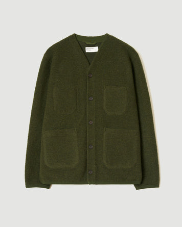 Universal Works Cardigan Olive Knitwear Men