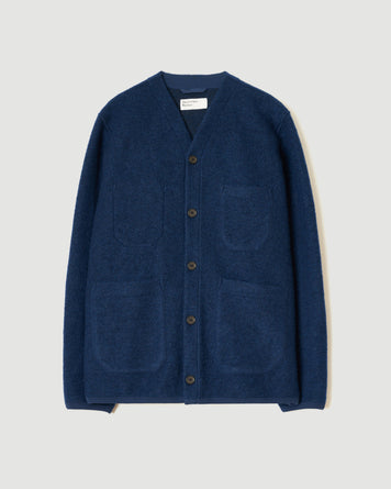 Universal Works Cardigan Navy Knitwear Men