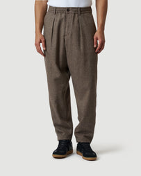Universal Works Pleated Track Pant Brown Pants Men