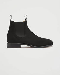 R.M. Williams Craftsman Black Yearling Suede Shoes Leather Men