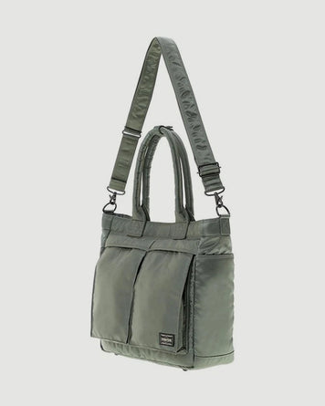Porter Yoshida Tanker Tote Bag (L) Sage Green Bags Men