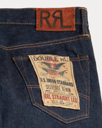 RRL Straight Fit Once Washed Denim Men
