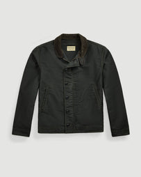 RRL Bower Deck Lined Bomber Vintage Black JKT Short Men