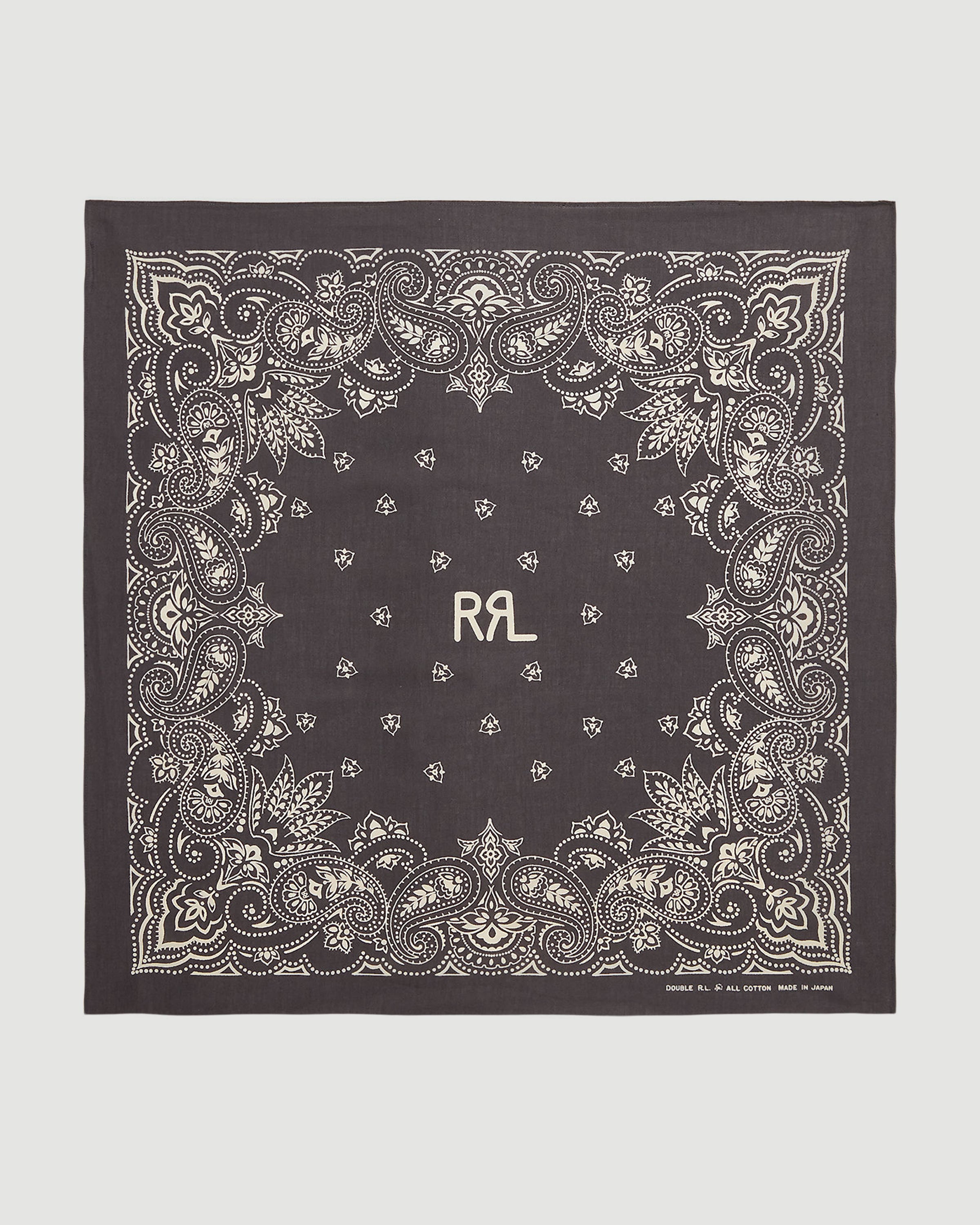 RRL Peyton Bandana Black/Cream Bandana