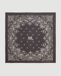 RRL Peyton Bandana Black/Cream Bandana