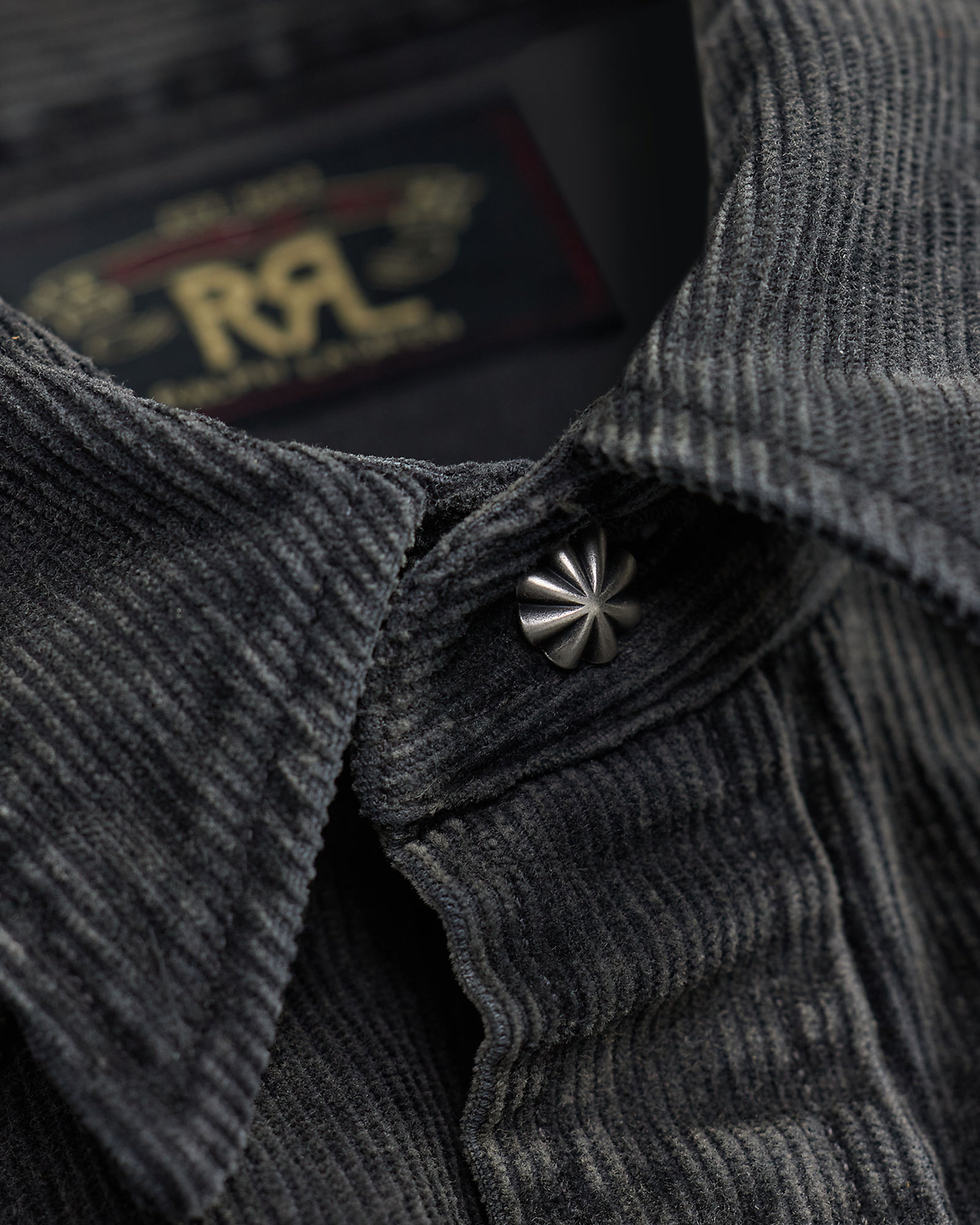 RRL Buffalo West Long Sleeve Sport Shirt Black Shirt L/S Men