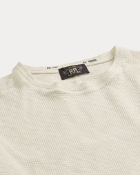 RRL Waffle Knit Crewneck White Knitwear Men